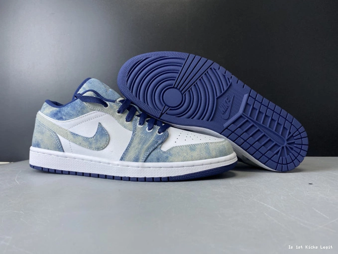 Washed CZ8455-100 Jordan Denim 1 Low Air 0604